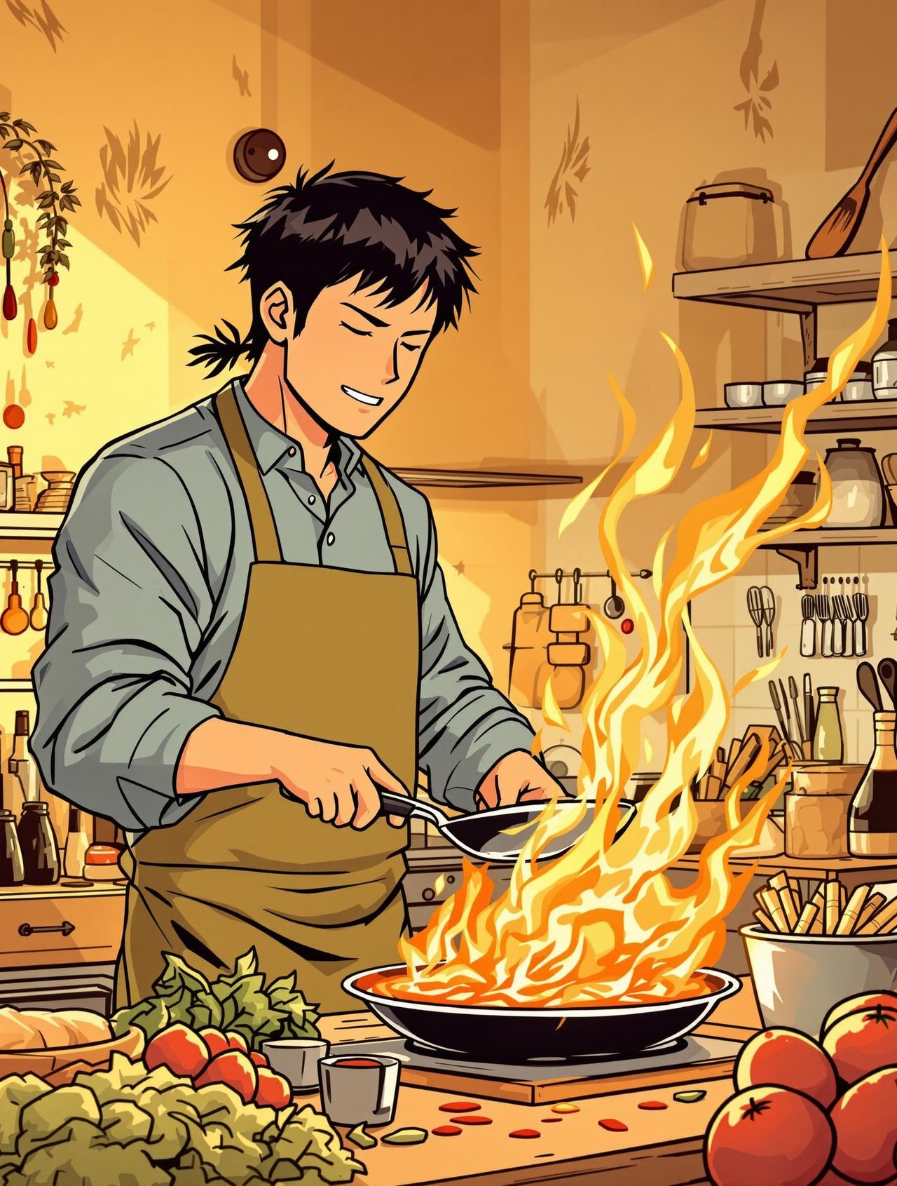 黄色漫画作品《厨神之路》封面